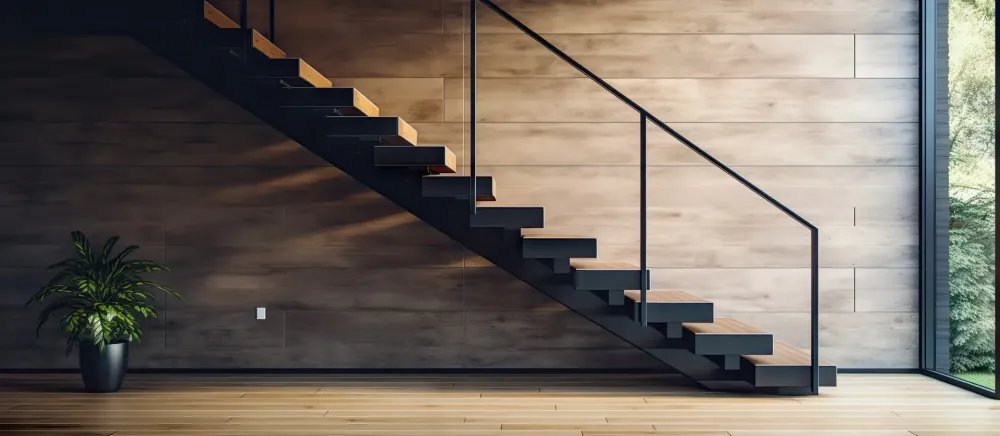 Escalier metal noire